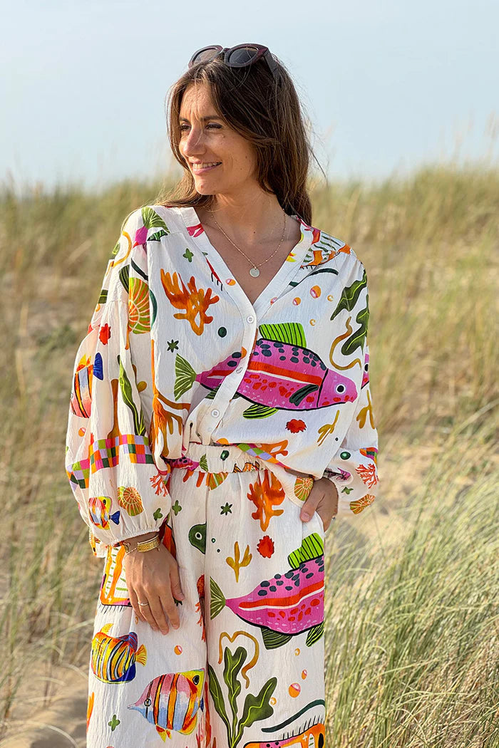 White Under the Sea Boho Blouse