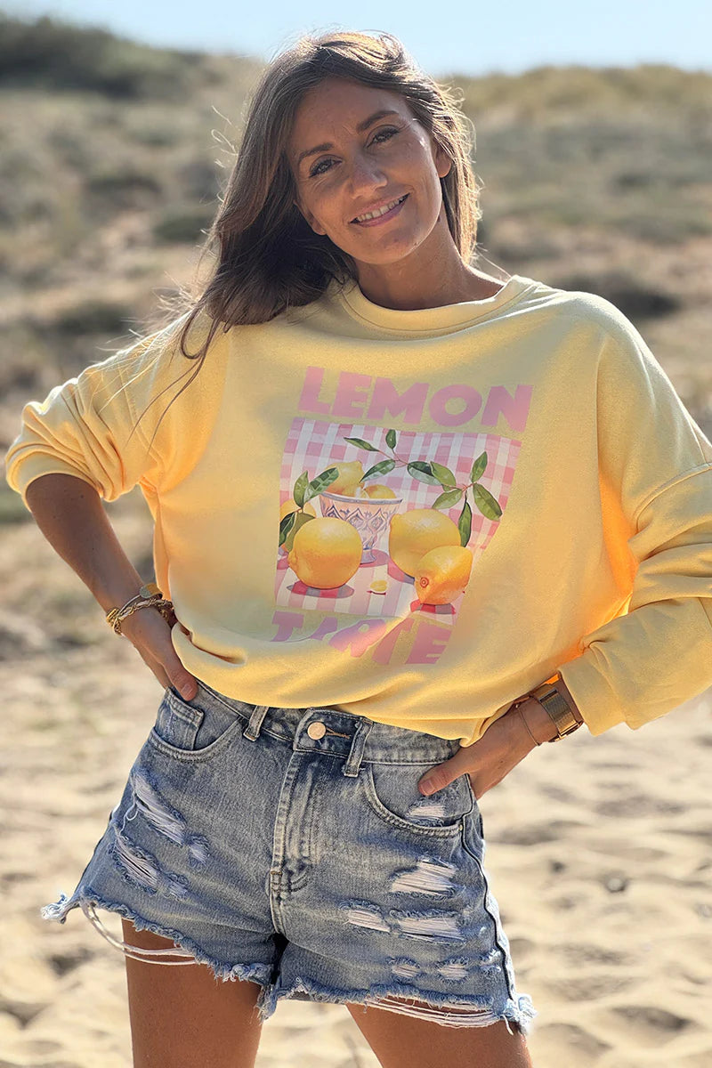 Butter Yellow Lemon Tarte Sweater
