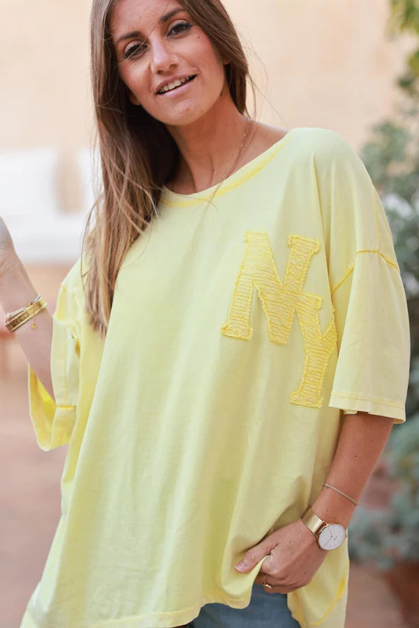 Yellow NY Jersey Knit Tee