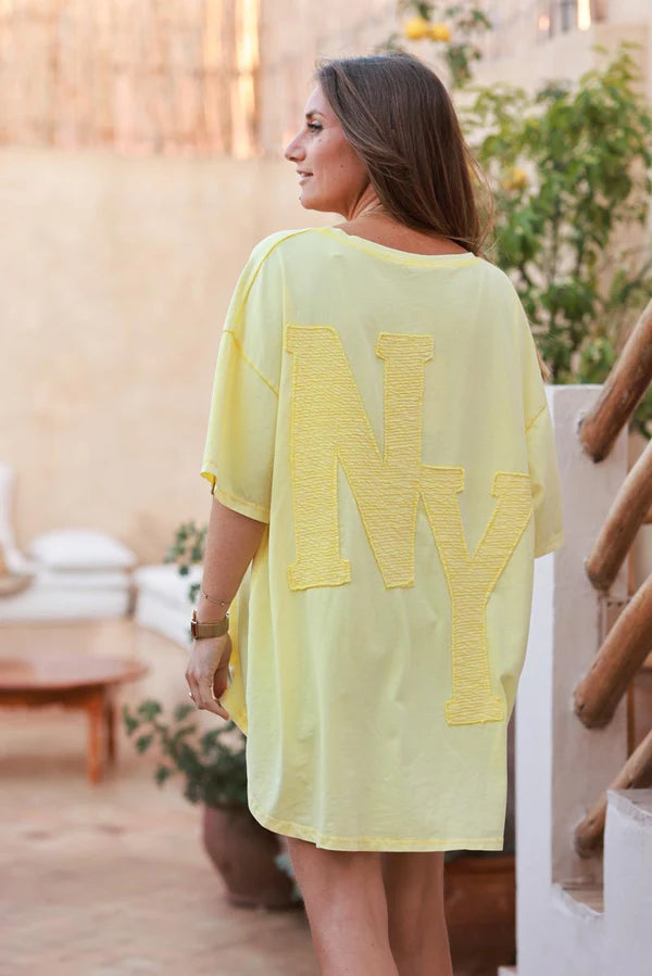 Yellow NY Jersey Knit Tee