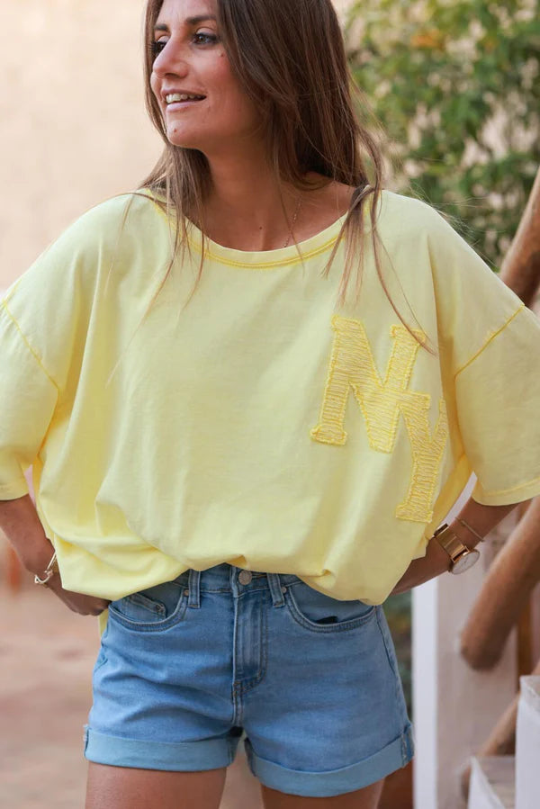 Yellow NY Jersey Knit Tee