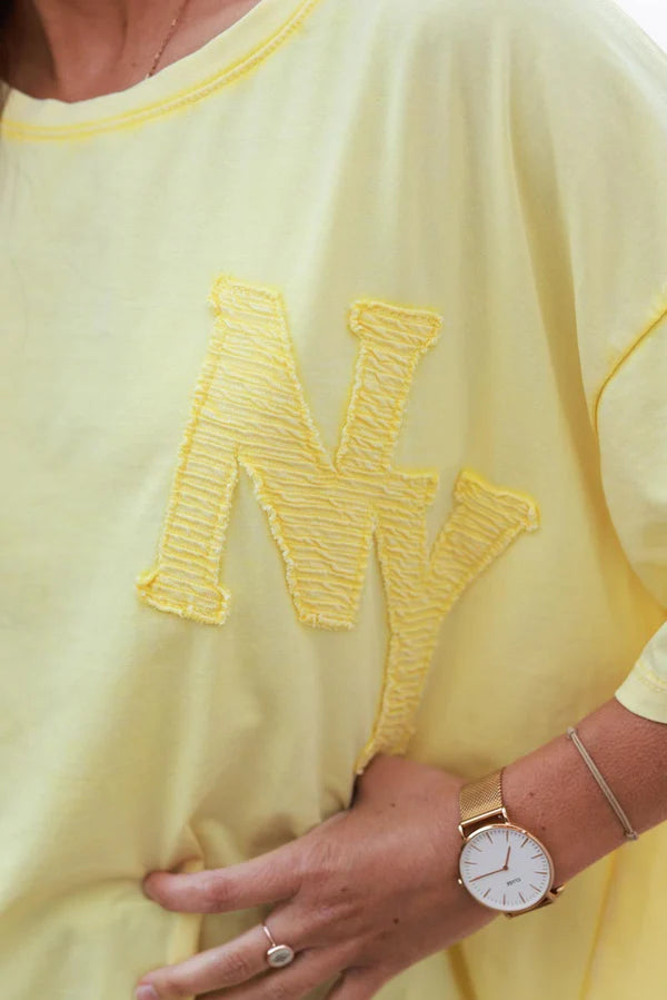 Yellow NY Jersey Knit Tee