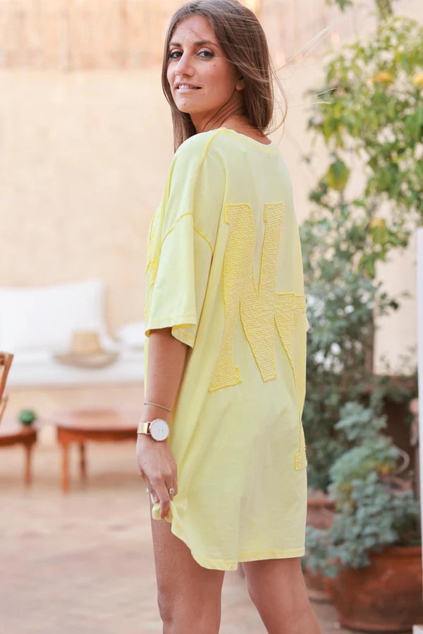 Yellow NY Jersey Knit Tee