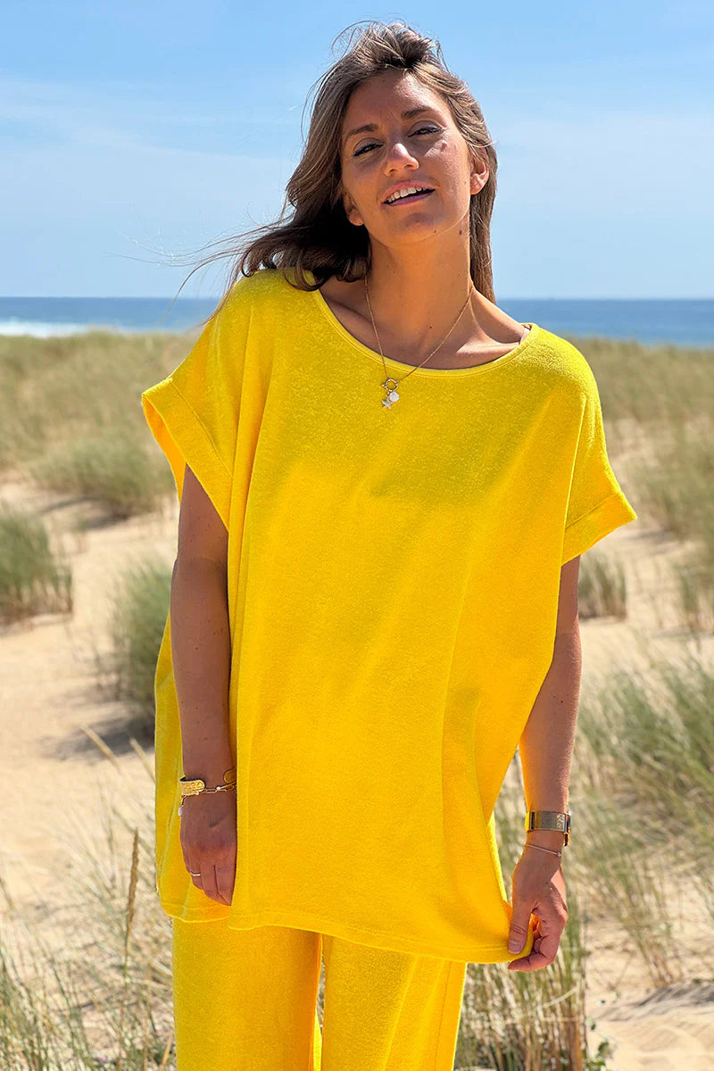 Yellow Terry Cloth Blouse