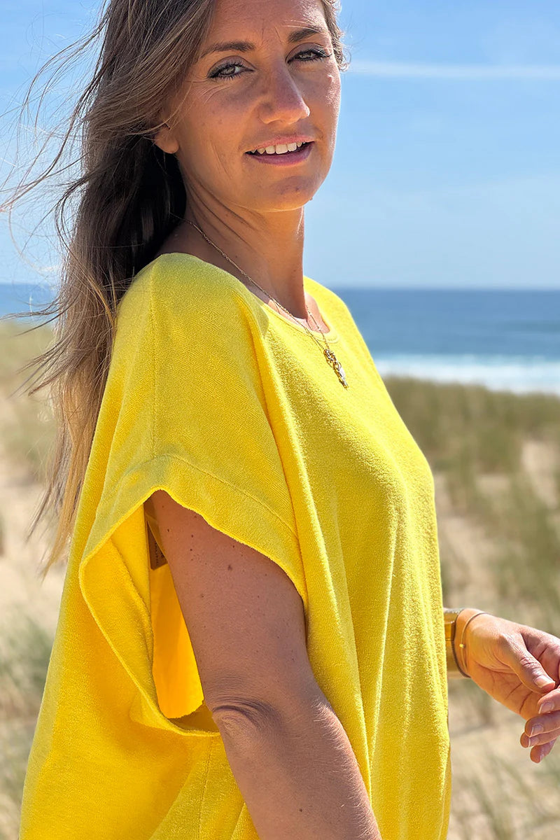 Yellow Terry Cloth Blouse