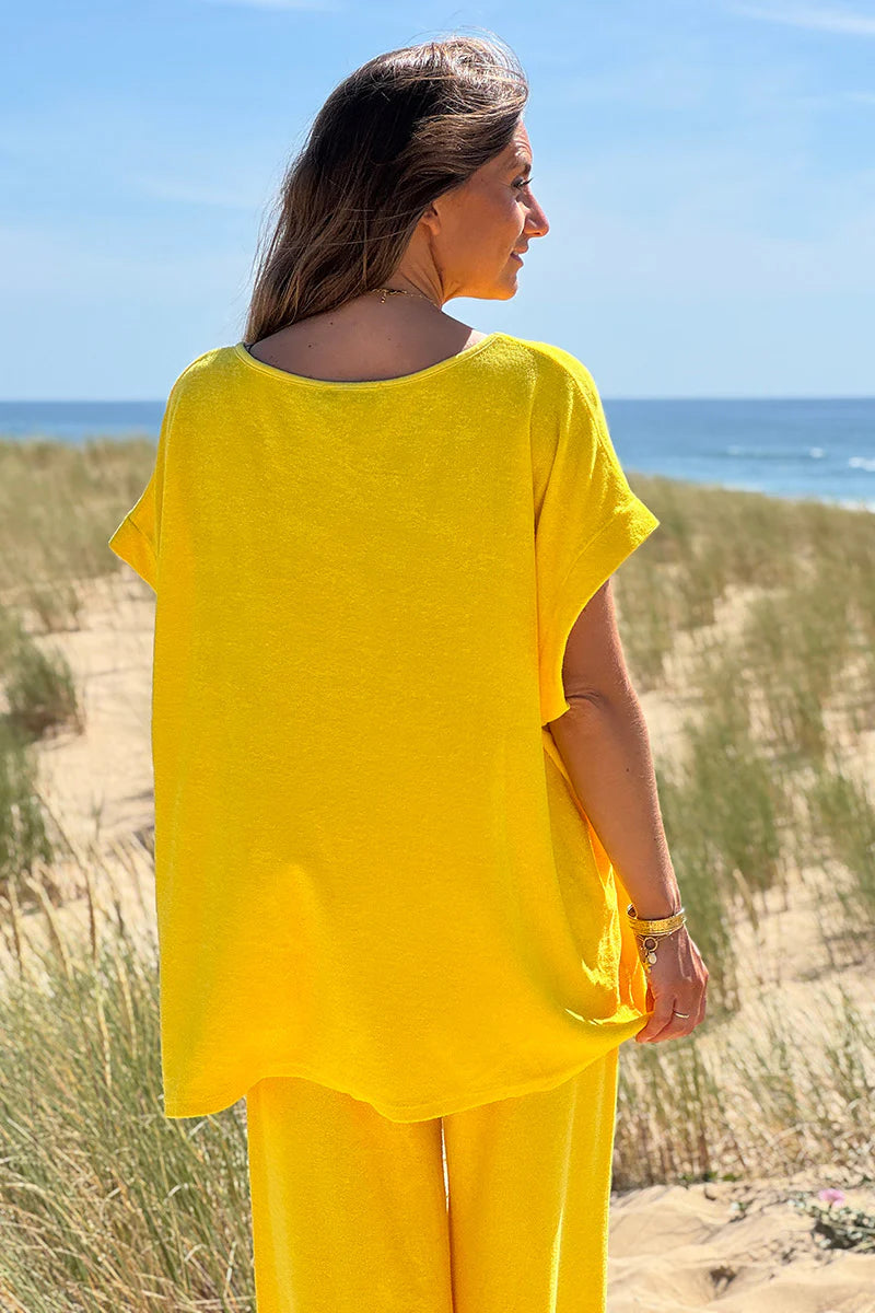 Yellow Terry Cloth Blouse