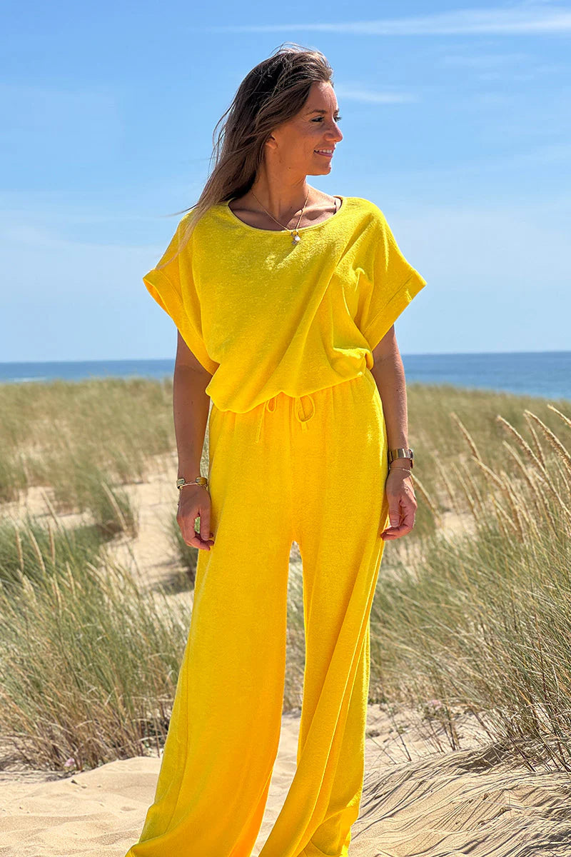 Yellow Terry Cloth Blouse