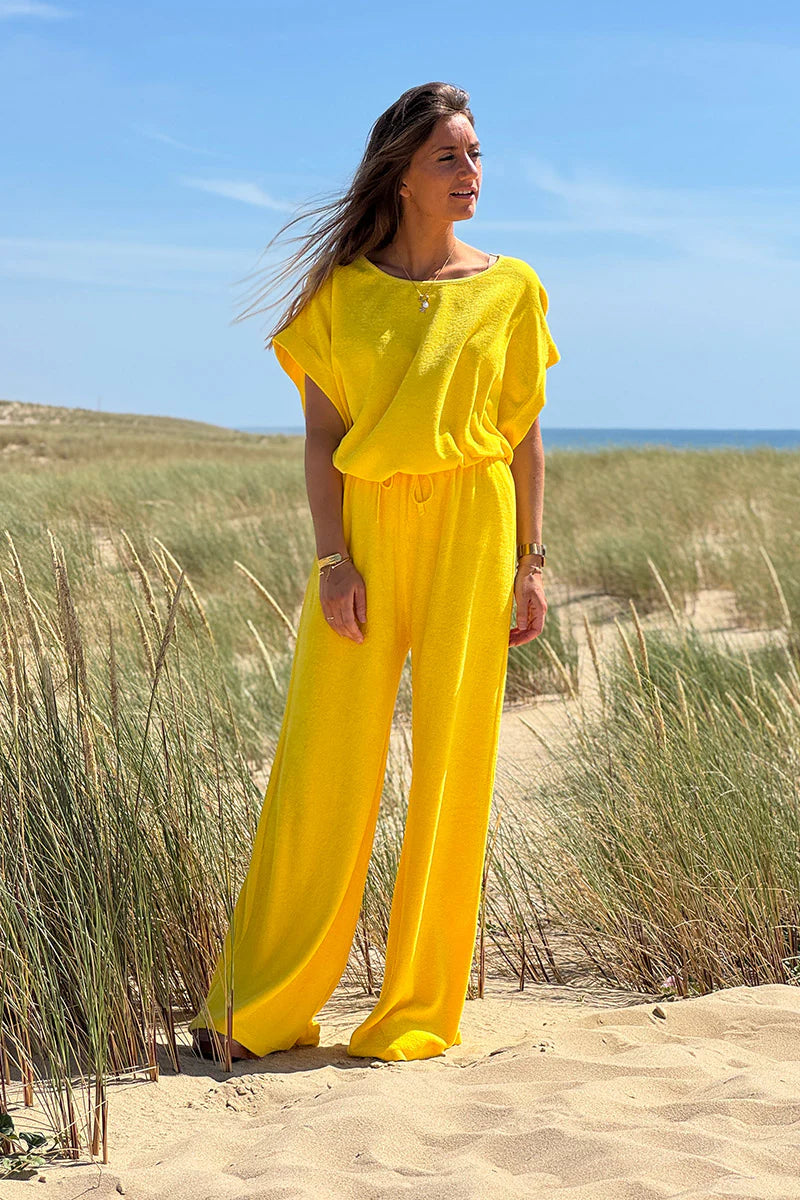 Yellow Terry Cloth Blouse