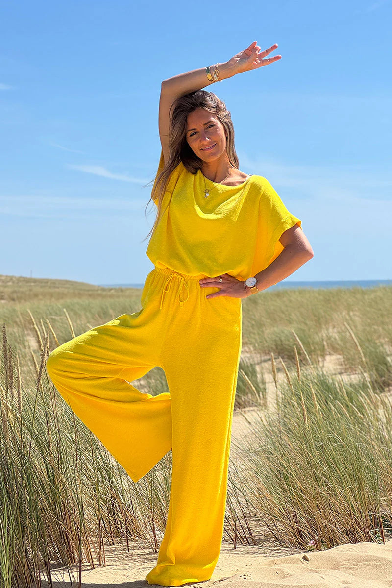 Yellow Terry Cloth Blouse