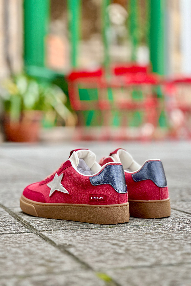 Red Vintage Star Sporty Sneakers