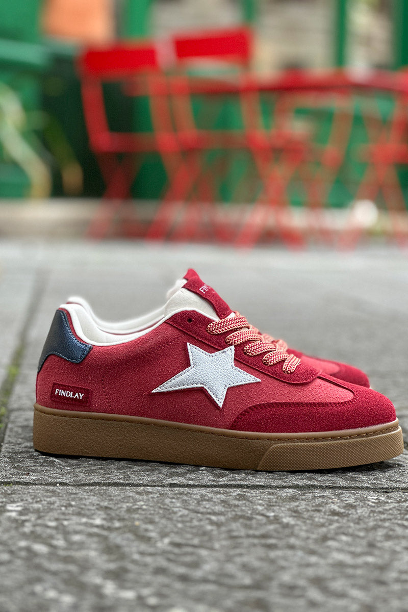 Red Vintage Star Sporty Sneakers