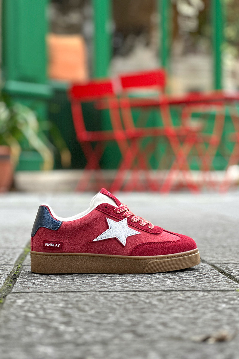 Red Vintage Star Sporty Sneakers