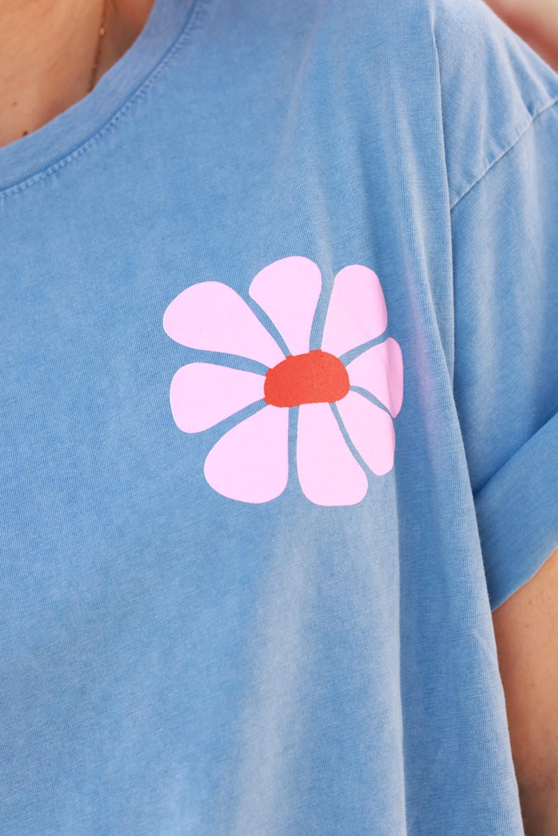 Blue Hibiscus Surf Style Tee