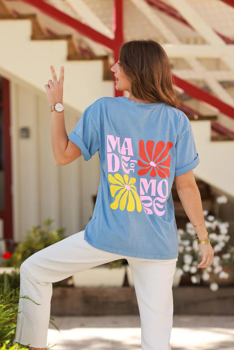 Blue Hibiscus Surf Style Tee