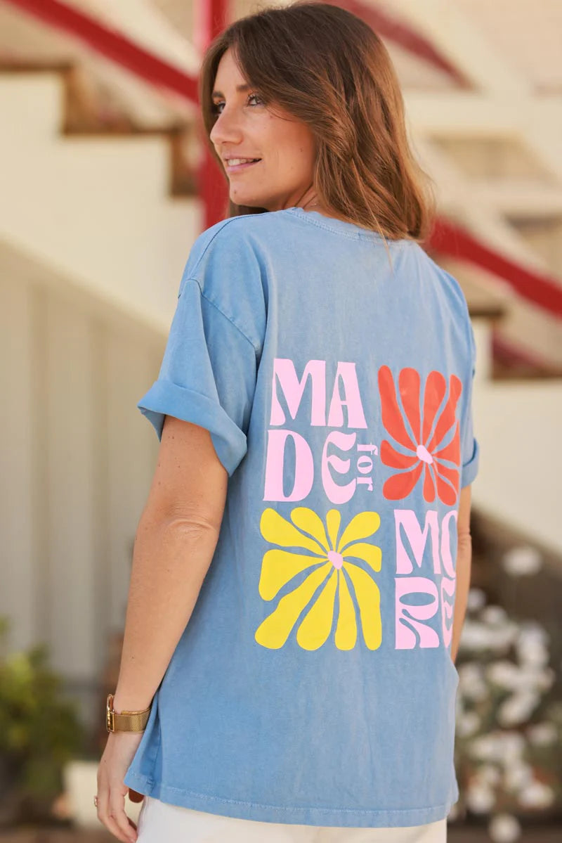 Blue Hibiscus Surf Style Tee