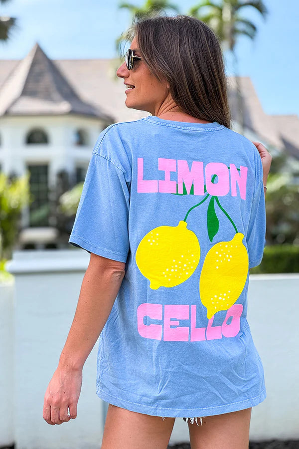 Blue Jersey Knit Limoncello Tee