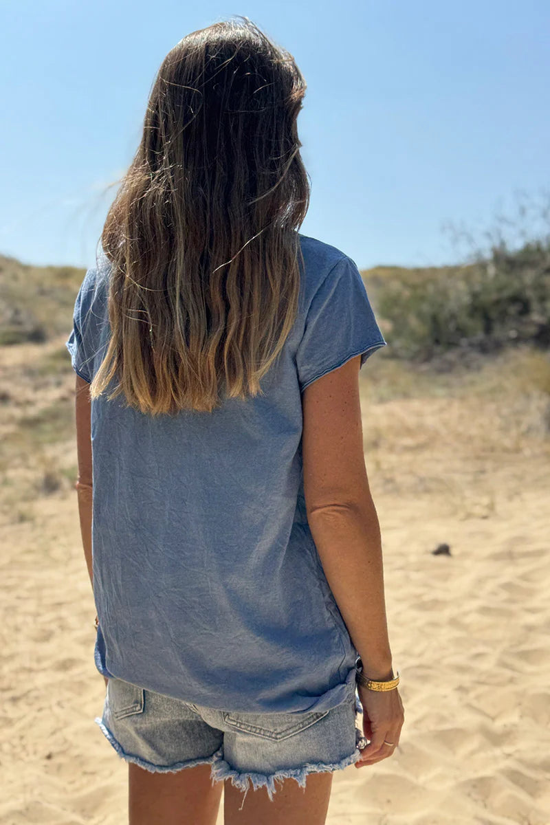 Blue Star Lightweight V-Neck Tee