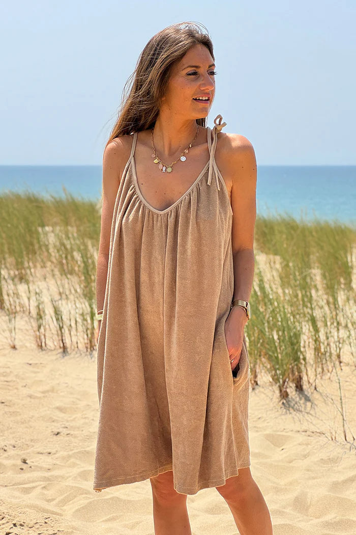 Cafe Gauze Tie-Shoulder Playsuit