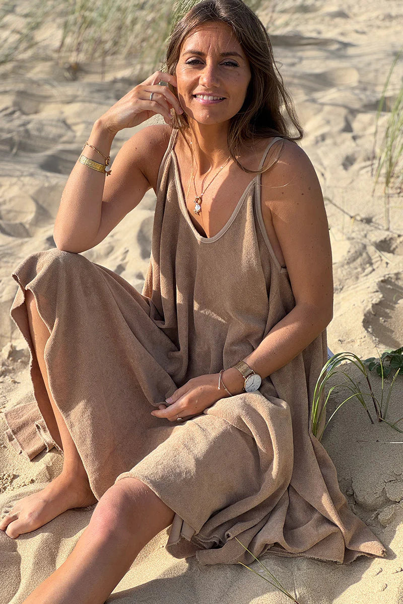 Cafe Terry Cloth Swing Dress