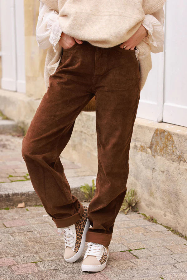 Chocolate Brown Corduroy Pants