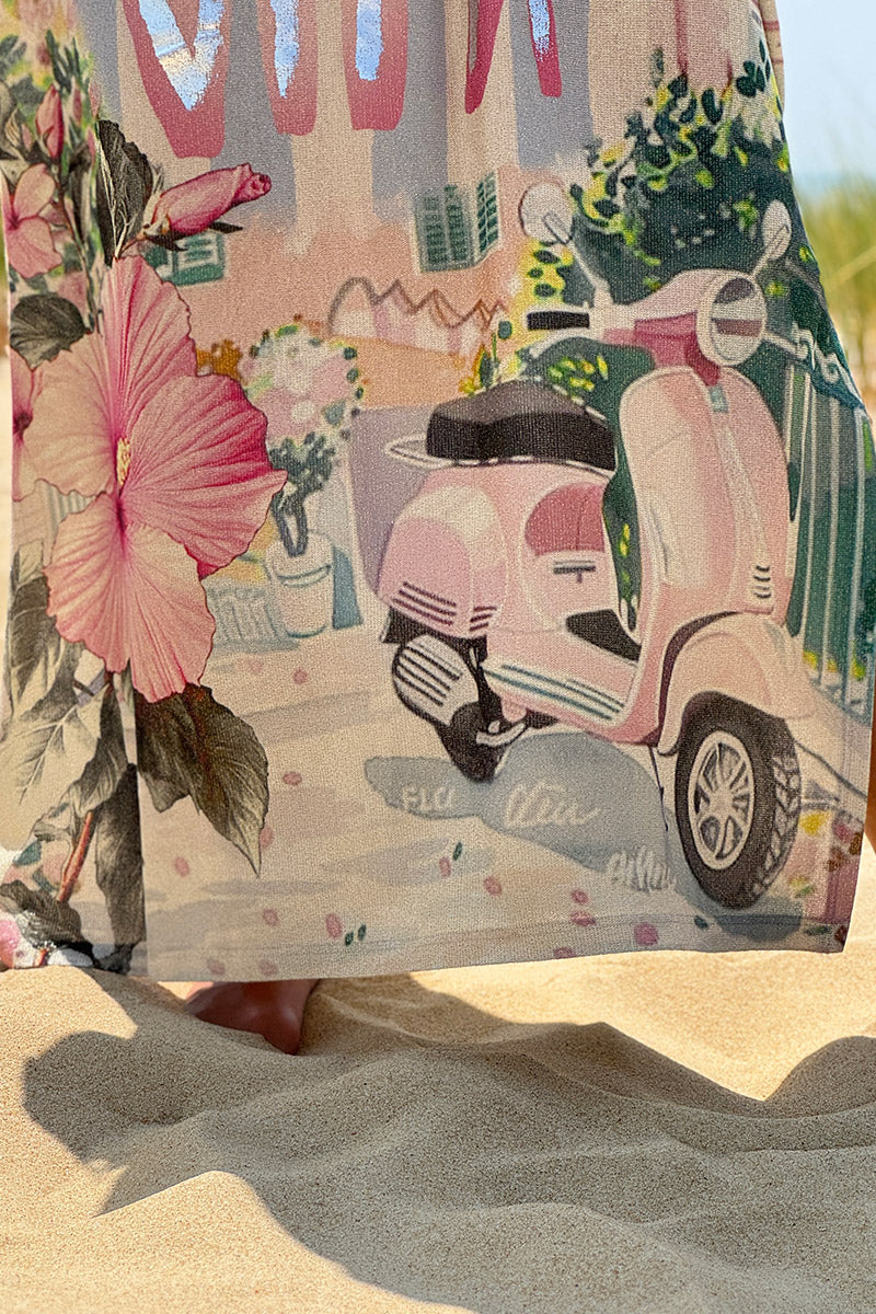 Cream Glitter Knit “La Dolce Vita” Caftan
