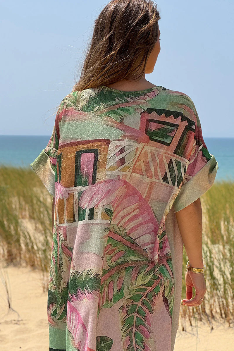 Glitter Knit Sun Caftan