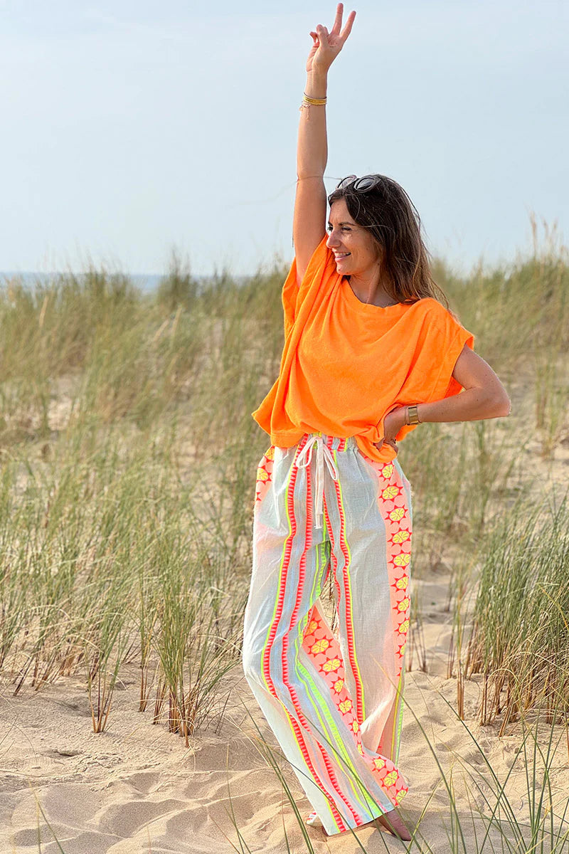 Hot Orange Terry Cloth Tee