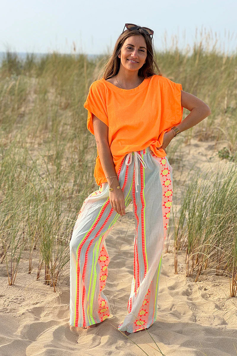Hot Orange Terry Cloth Tee