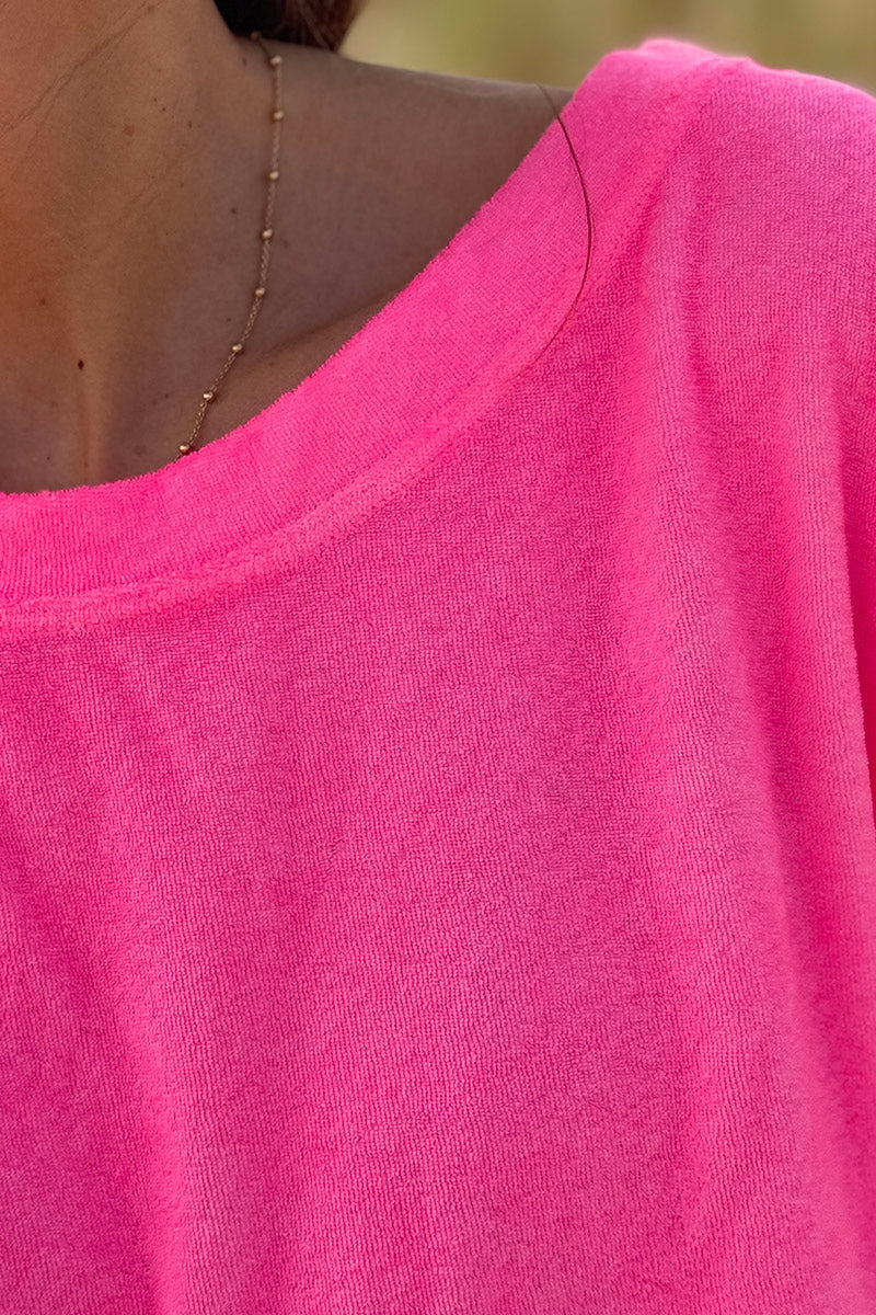 Bubblegum Pink Terry Cloth Tee