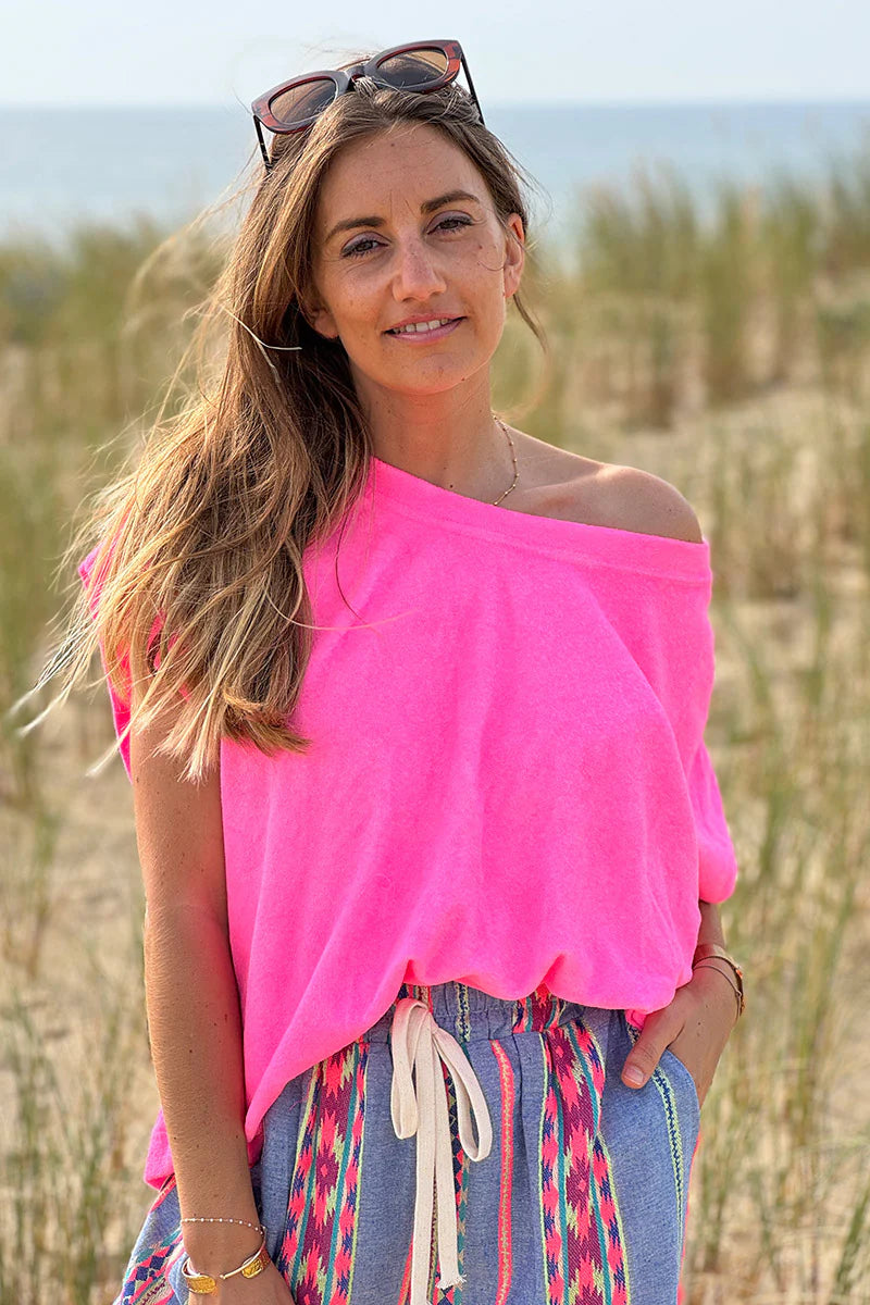 Bubblegum Pink Terry Cloth Tee