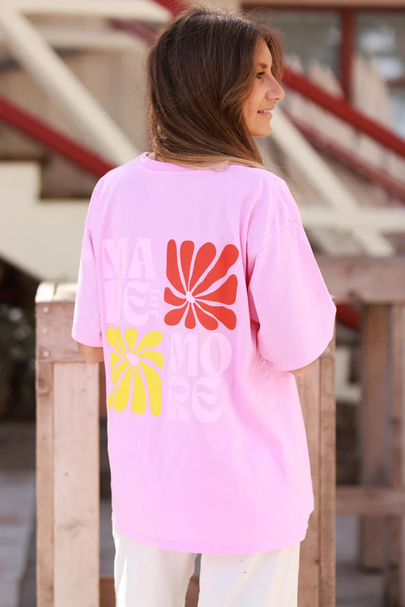 Pink Hibiscus Surf Style Tee