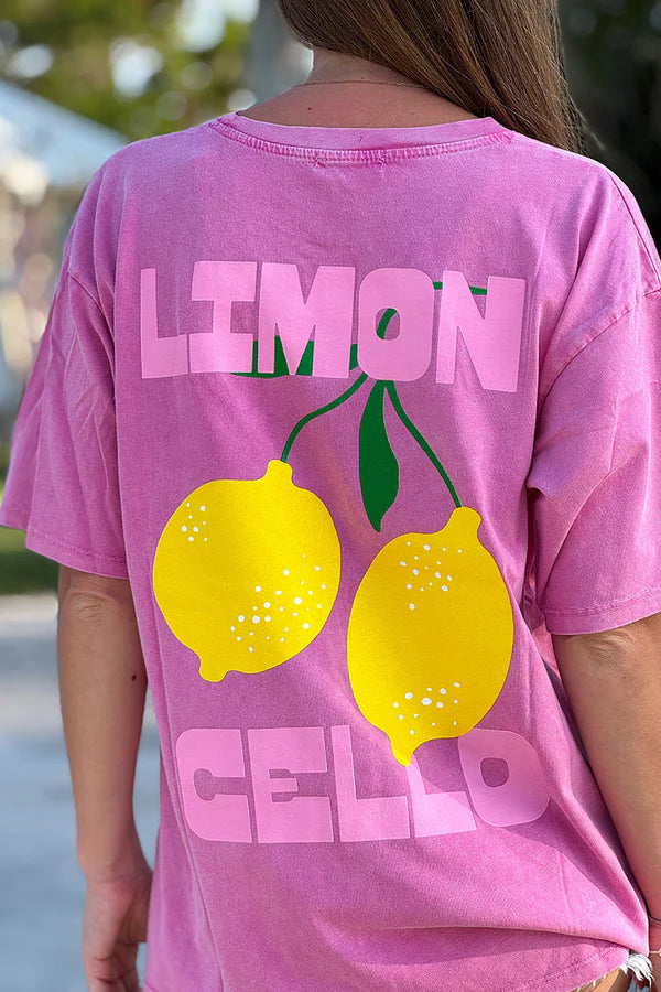 Pink Jersey Knit Limoncello Tee