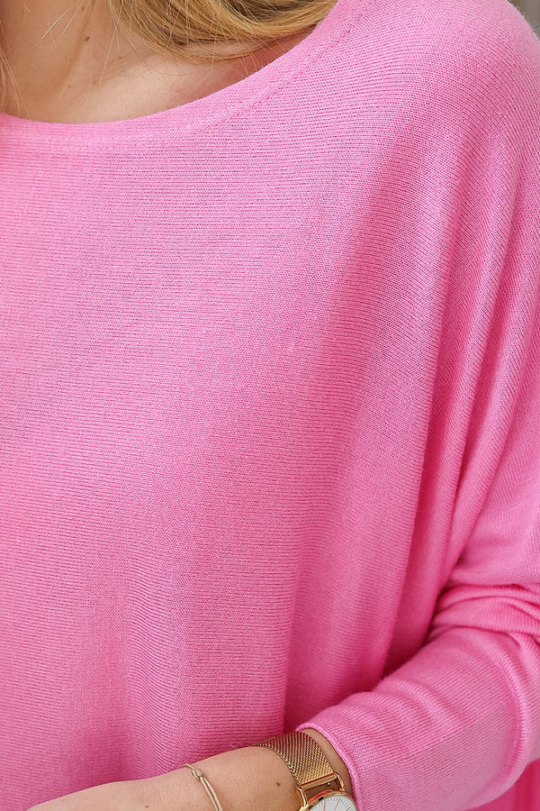 Pink oversized batwing sweater