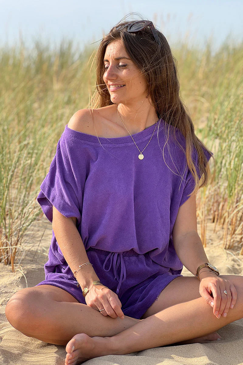 Purple Terry Cloth Tee