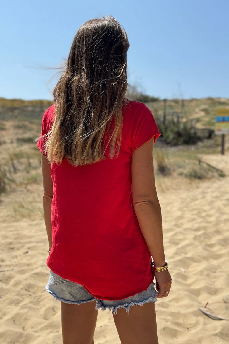 Red Star Lightweight V-Neck Tee