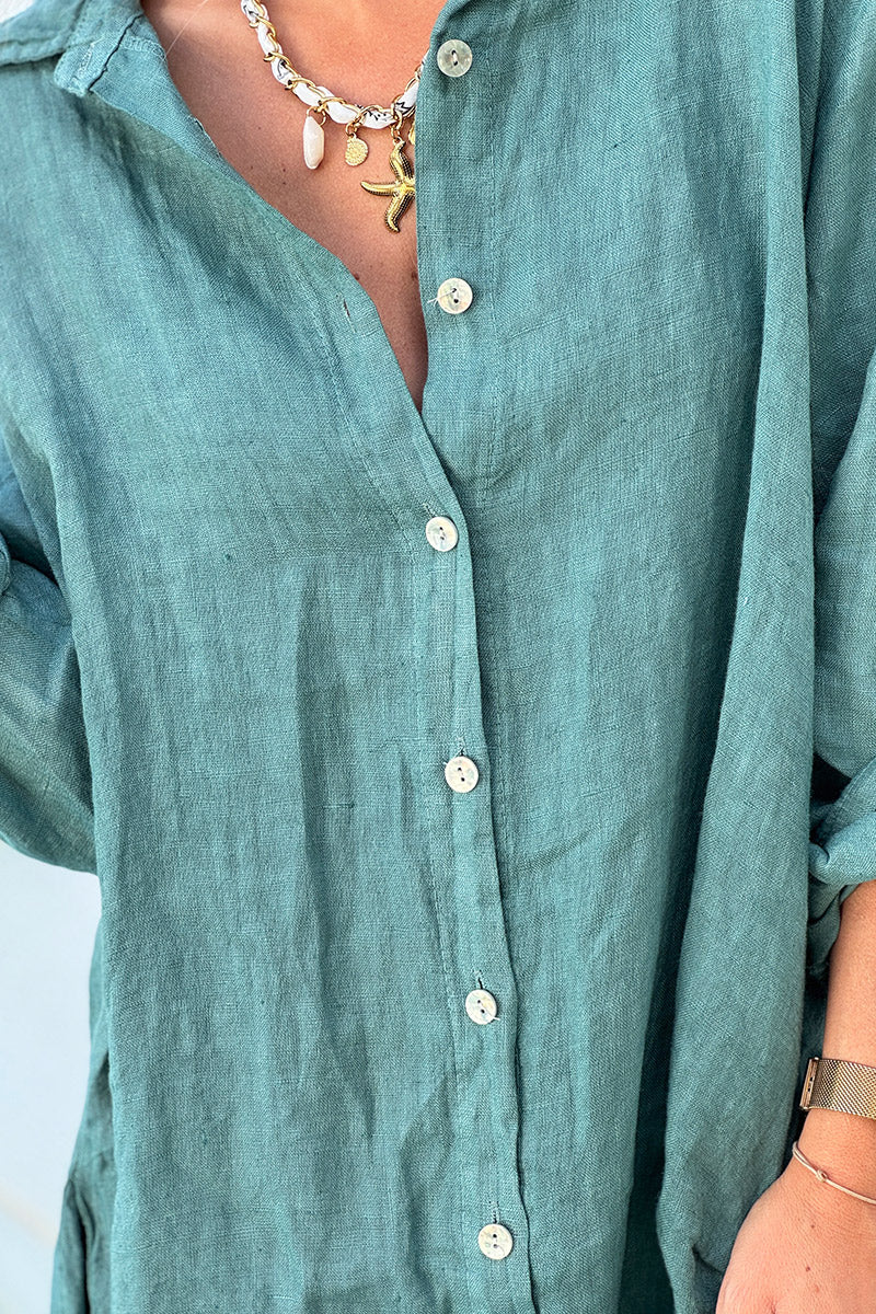 Sage Shirt Dress