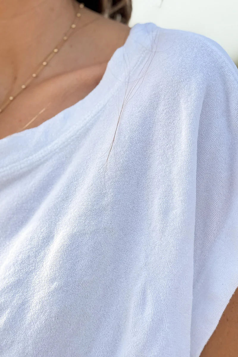 White Terry Cloth Tee