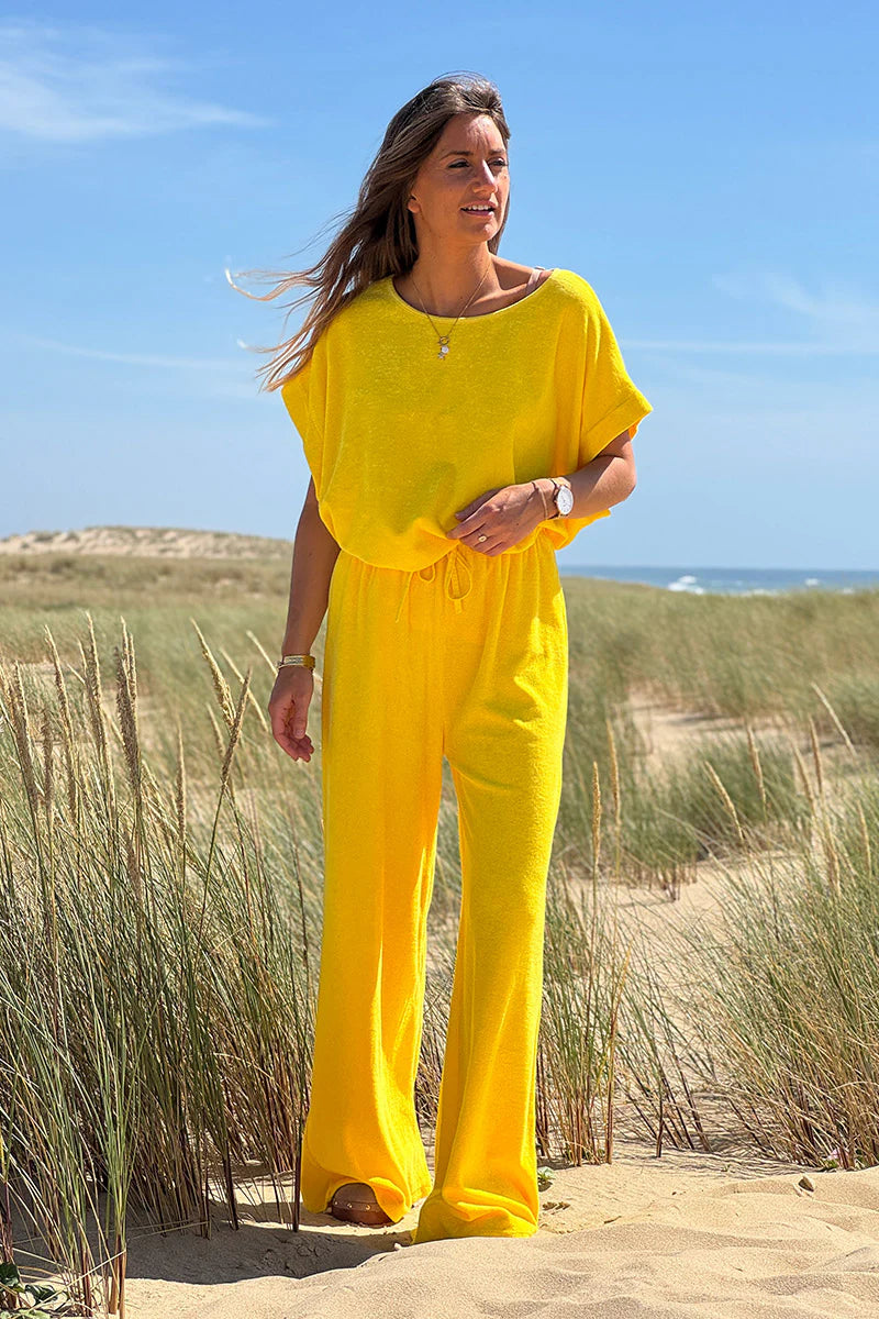 Yellow Terry Cloth Blouse